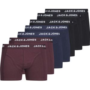 Set van 7 boxershorts JACK & JONES. Katoen materiaal. Maten L. Zwart kleur