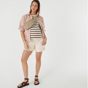 LA REDOUTE COLLECTIONS - Zwangerschapsshort - Wit - Denim - Mom Snit