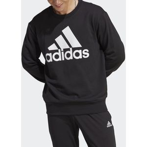 Sweater in molton, groot logo Essentials ADIDAS SPORTSWEAR. Katoen materiaal. Maten M. Zwart kleur