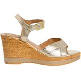 Sandalen met sleehak TAMARIS. Leer materiaal. Maten 39. Grijs kleur