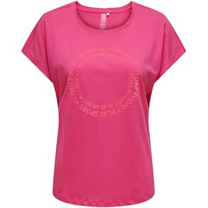 T-shirt loose Juf Life ONLY PLAY. Katoen materiaal. Maten XS. Roze kleur