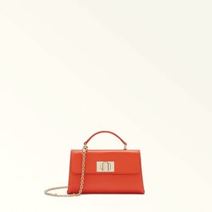 Mini schoudertas in leer FURLA 1927 FURLA. Leer materiaal. Maten één maat. Oranje kleur