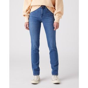 Slim jeans met standaard taille WRANGLER. Denim materiaal. Maten Maat 28 (US) - Lengte 32. Blauw kleur