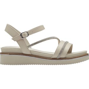 Sandalen met sleehak TAMARIS. Leer materiaal. Maten 38. Wit kleur