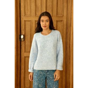 Trui met ronde hals, Madeline LA PETITE ETOILE. Acryl materiaal. Maten 1(S). Blauw kleur