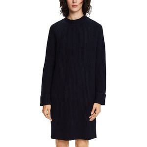 Trui-jurk in tricot ESPRIT. Polyester materiaal. Maten S. Zwart kleur