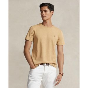 Recht T-shirt met ronde hals in interlock POLO RALPH LAUREN. Katoen materiaal. Maten S. Beige kleur