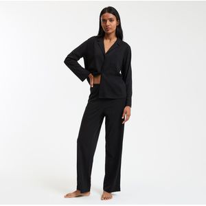LA REDOUTE COLLECTIONS - Pyjama - Zwart - Jerseykatoen - Lange Mouwen