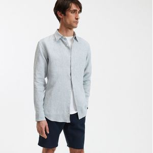 LA REDOUTE COLLECTIONS - Overhemd - Blauw Gestreept - Linnen - Lange Mouwen