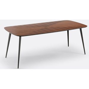 Watford - Eettafel - Kastanje - Metaal, Hout - Voor 8 Personen