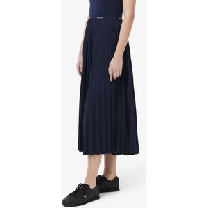 LACOSTE - Lange Plissérok - Marineblauw - Polyester