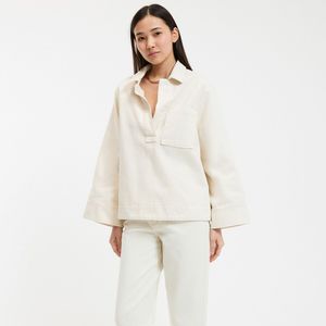 LA REDOUTE COLLECTIONS - Shirtjasje - Ecru - Katoen