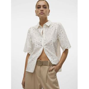 Blouse met wijde mouwen, Engels kant VERO MODA. Katoen materiaal. Maten XL. Wit kleur