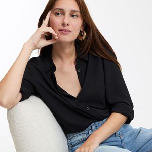 LA REDOUTE COLLECTIONS - Hemd - Zwart - Polyester