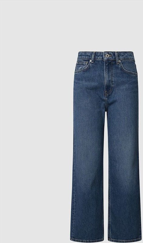 LEXA rechte jeans met hoge taille PEPE JEANS. Denim materiaal. Maten Maat 25 (US) - Lengte 32. Blauw kleur