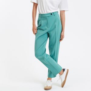 LA REDOUTE COLLECTIONS - 7/8 Broek - Aquagroen - Polyester - Met Plooien