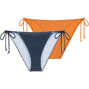 Set van 2 bikinislips Carrubo DORINA.  materiaal. Maten S. Oranje kleur