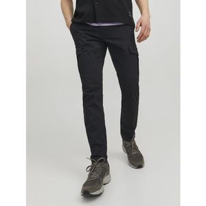 Cargo broek Marco JACK & JONES. Katoen materiaal. Maten W31 - Lengte 34. Zwart kleur