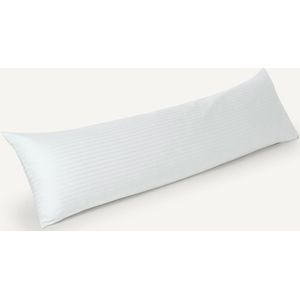 AM.PM. - Platte Bolster - Wit - 160 cm - Percal Katoen - Anti-mijt Proneem® Behandeling