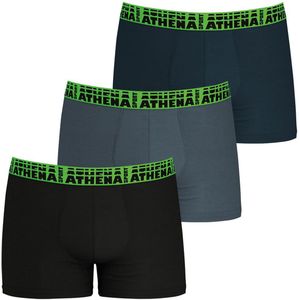 Set van 3 boxershorts Easy Sport ATHENA. Katoen materiaal. Maten S. Zwart kleur