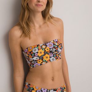 Bandeau bikini-BH, bloemenprint LA REDOUTE COLLECTIONS.  materiaal. Maten 95A FR - 80A EU. Multicolor kleur