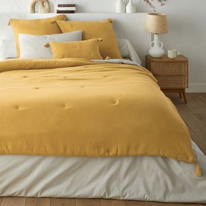 Kumla - Gematelasseerd Dekbed - Strogeel - 90 x 190 cm - Tetra