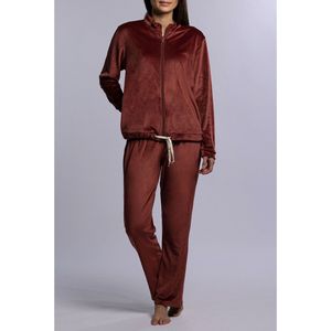 One - TECCIA - Pyjama - Kastanje - Fluweel Materiaal