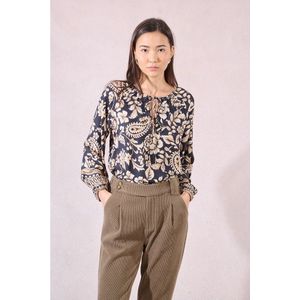 MOLLY BRACKEN - Oversized Blouse - Zwart - Bloemenprint