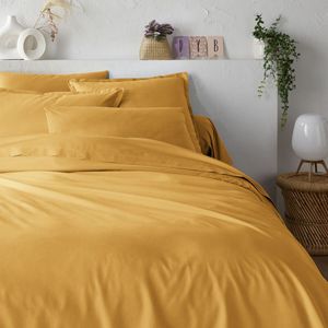 LA REDOUTE INTERIEURS - Dekbedovertrek - Oker - Perkalkatoen