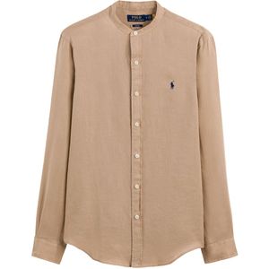 Hemd in linnen, geborduurd logo POLO RALPH LAUREN. Linnen materiaal. Maten XXL. Beige kleur