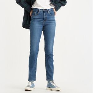 Jeans 724 High Rise Straight LEVI'S. Denim materiaal. Maten Maat 25 (US) - Lengte 30. Blauw kleur