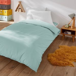 LA REDOUTE INTERIEURS - Scenario - Dekbedovertrek - Celadon Blauw - Katoen