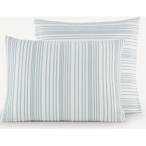 AM.PM. - Kussensloop - Celadon/Wit - 100% Biologisch Katoen