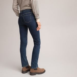 Rechte jeans push-up extra confort LA REDOUTE COLLECTIONS. Denim materiaal. Maten 50 FR - 48 EU. Blauw kleur