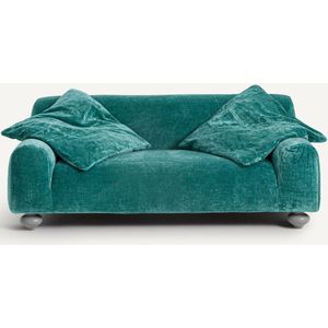 Compacte zitbank van viscosefluweel, Bold OTTO STUDIO FOR AM.PM. Viscose fluweel materiaal. Maten 3-zit. Blauw kleur