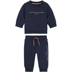 Ensemble zip-up hoodie + joggingbroek TOMMY HILFIGER. Katoen materiaal. Maten 1 jaar - 74 cm. Blauw kleur