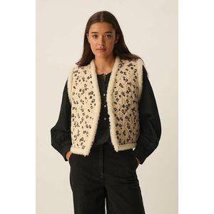 DES PETITS HAUTS - ULMYR - Mouwloos Jasje - Luipaardprint - Katoen