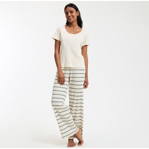 Pyjama in geribd tricot LA REDOUTE COLLECTIONS. Katoen materiaal. Maten S. Andere kleur