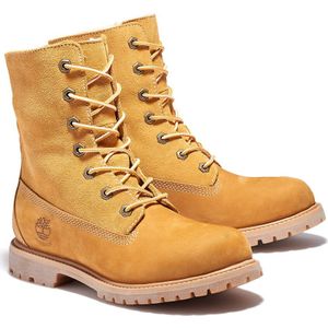 Gevoerde boots in leer Authentics Teddy TIMBERLAND. Leer materiaal. Maten 36. Geel kleur