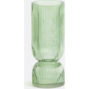 Valira - LA REDOUTE INTERIEURS - Vaas - Groen - Geribbeld Glas - H26 cm