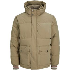 Donsjas met kap Jjdavid JACK & JONES. Polyester materiaal. Maten S. Beige kleur