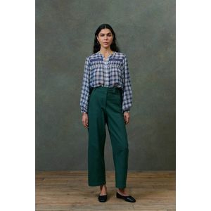 LOUISE MISHA - ALMOSI - Rechte Broek - Smaragd - Katoen