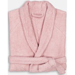 LA REDOUTE INTERIEURS - Badjas - Poederroze - Katoen - 450g/m² - Sjaalkraag