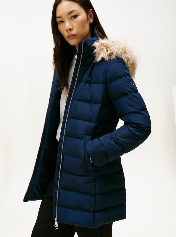 TOMMY HILFIGER - Wintermantel - Blauw - Gewatteerde Jas