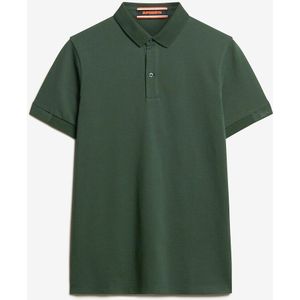 SUPERDRY - Poloshirt - Donkergroen - Katoen - Korte Mouwen