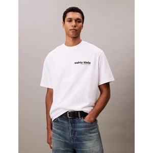 Calvin Klein - Jeans Shirt - Zwart/Wit - Ronde Hals - Losse Pasvorm