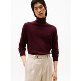 Tommy Hilfiger - PIMA ORG CTN CASHMERE ROLL NECK - Coltrui - Deep Burgundy