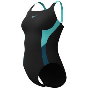 SPEEDO - Badpak Splice Shaping - Zwart/Blauw - Polyamide/Elasthan