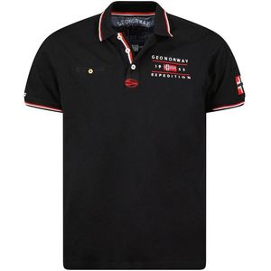 Polo met korte mouwen Kezolo GEOGRAPHICAL NORWAY. Katoen materiaal. Maten M. Zwart kleur