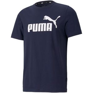 PUMA ESS Logo Tee Heren T-shirt - Donkerblauw - Maat L